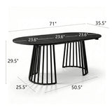Nest 47.3"-71" Extendable Oval Dining Table