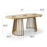 Nest 47.3"-71" Extendable Oval Dining Table