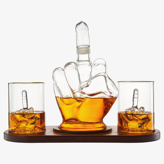 The Wine Savant Middle Finger Decanter Novelty Whiskey
