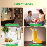 2 Pcs. Of Crystal-Clear Stemless Wine Glass - Ultra Clear, Elegant Clear Wine Glasses, Machine Made Top