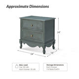Galatea 24" Tall 2 - Drawer Nightstand Chest(Optional Types)