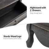 Galatea 24" Tall 2 - Drawer Nightstand Chest(Optional Types)