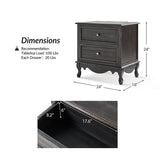 Galatea 24" Tall 2 - Drawer Nightstand Chest(Optional Types)