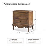Galatea 24" Tall 2 - Drawer Nightstand Chest(Optional Types)