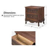 Galatea 24" Tall 2 - Drawer Nightstand Chest(Optional Types)