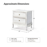 Galatea 24" Tall 2 - Drawer Nightstand Chest(Optional Types)