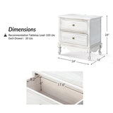 Galatea 24" Tall 2 - Drawer Nightstand Chest(Optional Types)