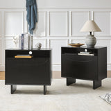 Dan 28" Tall Modern Style Nightstand with Built-In Outlets(Optional Types)