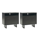 Dan 28" Tall Modern Style Nightstand with Built-In Outlets(Optional Types)