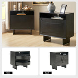 Dan 28" Tall Modern Style Nightstand with Built-In Outlets(Optional Types)