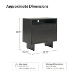 Dan 28" Tall Modern Style Nightstand with Built-In Outlets(Optional Types)