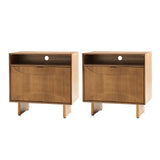 Dan 28" Tall Modern Style Nightstand with Built-In Outlets(Optional Types)