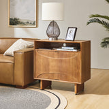 Dan 28" Tall Modern Style Nightstand with Built-In Outlets(Optional Types)