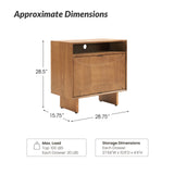Dan 28" Tall Modern Style Nightstand with Built-In Outlets(Optional Types)