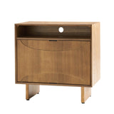 Dan 28" Tall Modern Style Nightstand with Built-In Outlets(Optional Types)