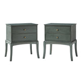 Dominique 28"Tall Solid Wood Nightstand with Hidden Outlet(Optional Types)