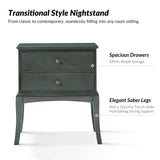 Dominique 28"Tall Solid Wood Nightstand with Hidden Outlet(Optional Types)
