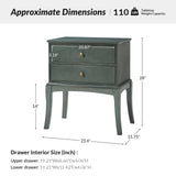 Dominique 28"Tall Solid Wood Nightstand with Hidden Outlet(Optional Types)
