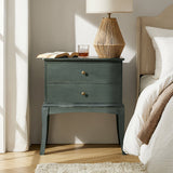 Dominique 28"Tall Solid Wood Nightstand with Hidden Outlet(Optional Types)