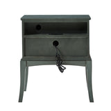 Dominique 28"Tall Solid Wood Nightstand with Hidden Outlet(Optional Types)