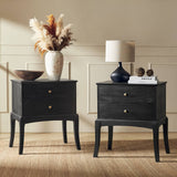Dominique 28"Tall Solid Wood Nightstand with Hidden Outlet(Optional Types)