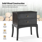 Dominique 28"Tall Solid Wood Nightstand with Hidden Outlet(Optional Types)