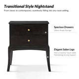 Dominique 28"Tall Solid Wood Nightstand with Hidden Outlet(Optional Types)
