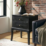 Dominique 28"Tall Solid Wood Nightstand with Hidden Outlet(Optional Types)
