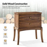 Dominique 28"Tall Solid Wood Nightstand with Hidden Outlet(Optional Types)