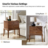 Dominique 28"Tall Solid Wood Nightstand with Hidden Outlet(Optional Types)