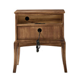 Dominique 28"Tall Solid Wood Nightstand with Hidden Outlet(Optional Types)