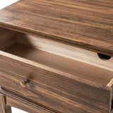 Dominique 28"Tall Solid Wood Nightstand with Hidden Outlet(Optional Types)
