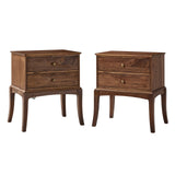 Dominique 28"Tall Solid Wood Nightstand with Hidden Outlet(Optional Types)