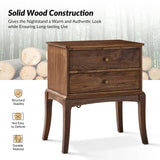 Dominique 28"Tall Solid Wood Nightstand with Hidden Outlet(Optional Types)