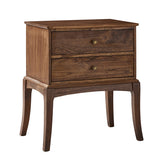 Dominique 28"Tall Solid Wood Nightstand with Hidden Outlet(Optional Types)