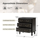 Galatea 3-Drawer Rustic Nightstand with Charging Station(Optional Types)