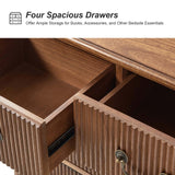 Galatea 3-Drawer Rustic Nightstand with Charging Station(Optional Types)