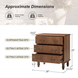 Galatea 3-Drawer Rustic Nightstand with Charging Station(Optional Types)