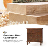 Galatea 3-Drawer Rustic Nightstand with Charging Station(Optional Types)