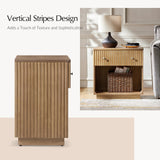 Lina 1 Drawer Nightstand with Open Storage Shelf & Integrated Charging Station(Optional Types)