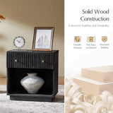 Lina 1 Drawer Nightstand with Open Storage Shelf & Integrated Charging Station(Optional Types)