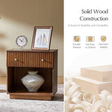 Lina 1 Drawer Nightstand with Open Storage Shelf & Integrated Charging Station(Optional Types)