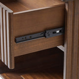 Lina 1 Drawer Nightstand with Open Storage Shelf & Integrated Charging Station(Optional Types)