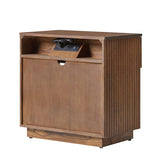 Lina 1 Drawer Nightstand with Open Storage Shelf & Integrated Charging Station(Optional Types)