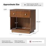 Lina 1 Drawer Nightstand with Open Storage Shelf & Integrated Charging Station(Optional Types)
