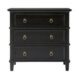 Jules Classic Solid Wood 3-Drawer Nightstand with USB Ports