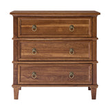 Jules Classic Solid Wood 3-Drawer Nightstand with USB Ports