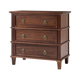 Jules Classic Solid Wood 3-Drawer Nightstand with USB Ports