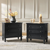 Transitional Wood Nightstand with Drawers and Power Outlet(Optional Types)