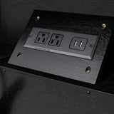 Transitional Wood Nightstand with Drawers and Power Outlet(Optional Types)